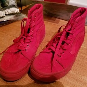Red vans high tops